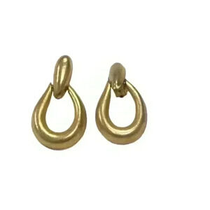 Vintage Monet Clip Doorknocker Dangle Earrings